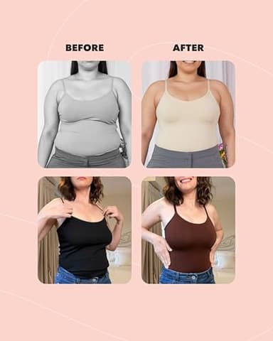 SHAPERMINT Womens Tops - Scoop Neck Cami Body Shaper for Women, Shapewear Tummy Control, Camisole Tank Tops for Women - Image 6