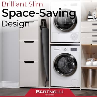 Bartnelli by Rorets Ironing Board Made in Europe | Iron Board with 4 Layered Cover & Pad, Height Adjustable up to 36" Features A Safety Iron Rest, 4 Steel Legs, for Laundry Room or Dorm Use (43x14) - Image 7