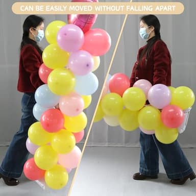 Toosci 2025 Upgraded Balloon Column Stand Kit, 7 Feet Height Adjustable Balloon Tower Pillar with Reusable Metal Telescopic Design for Graduation, Wedding, Baby Shower, Birthday Party Decoration - Image 5