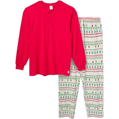 Gerber Baby Boys' Holiday Family Pajamas, Mint/Red, X-Large - Image 2