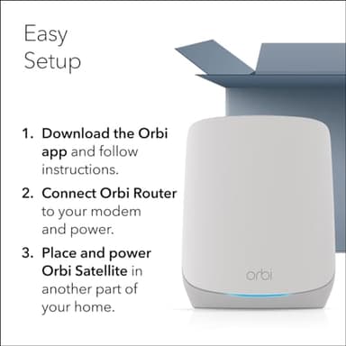 NETGEAR Orbi Whole Home Tri-Band WiFi 6 Mesh Network System (RBK752P) – Router with 1 Satellite Extender, Security Features, Coverage up to 5,000 sq. ft., 75 Devices, AX5200 802.11ax (Up to 5.2Gbps) - Image 8
