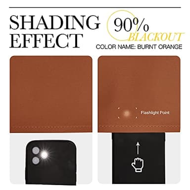 NICETOWN Living Room Curtains for Windows 84 inch Long - Decorative Thermal Insulated Grommet Room Darkening Window Treatments for Bedroom/Porch, Burnt Orange, 2 Panels = 104" Wide - Image 7