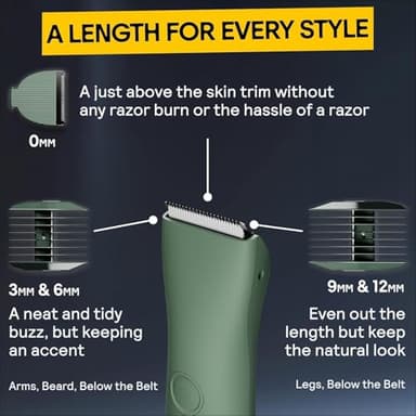 Meridian Ball Trimmer Men Body Hair Trimmer for Men and Women Hair and Beard Trimmer for Men and Women Beard and Body Trimmer for Men and Women Bikini Trimmer Onyx - Image 4