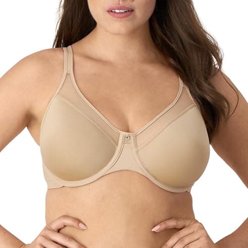 Bali Women's One Smooth U Ultra Light Illusion Neckline Underwire Bra, Nude,38C - Image 1