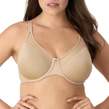 Bali Women's One Smooth U Ultra Light Illusion Neckline Underwire Bra, Nude,38C - Image 1
