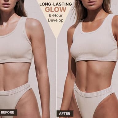 Self Tanner Mousse - USA Made with Natural & Organic Ingredients, Self Tanning Mousse for Dark Fake Tan, Sunless Tanner, Clear & Non Toxic Tanning Foam for Streak Free Finish & Natural Glow - Image 2