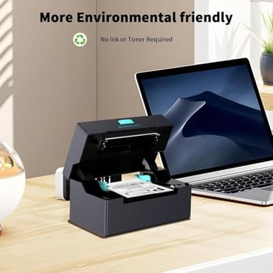 Roenllce Thermal Label Printer 4x6 Bluetooth Label Printer for Small Business for Shipping Packages, Support Windows, Mac, iOS, Android, Used for Amazon, Ebay, Shopify, Etsy, UPS, USPS (Black Grey) - Image 3