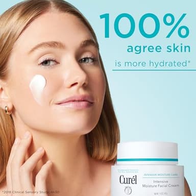 Curel Japanese Skin Care Intensive Face Moisturizer Cream, Hydrating Face Lotion for Dry to Very Dry Sensitive Skin, Anti-Aging, Fragrance-Free, Anti-Wrinkle Japanese Skin Care, 1.4 Oz - Image 2