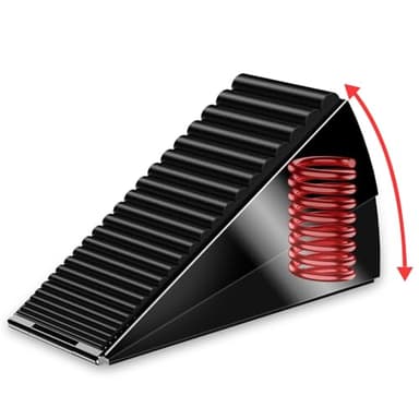 Strongest Heavy Duty Door Stopper Wedge - Spring Large Door Stoppers, Tall Door Stoppers for Bottom of Doors, Door Stop Rubber for Extra Strong Grip, 3 Inches High Metal Doorstop Suits Any Heavy Door - Image 1