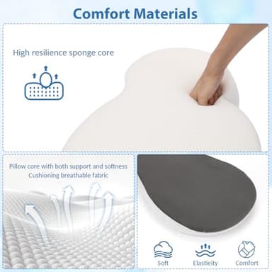 Joehea Baby Lounger,Pillow with Safety Straps, Dual-Function Removable Machine-Washable Pad, Lightweight & Portable(Gray) - Image 7