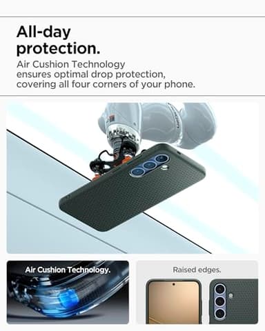 Spigen Liquid Air Designed for Galaxy S25 Case (2025) [No Magnet Ring], [Military-Grade Protection] - Abyss Green - Image 7