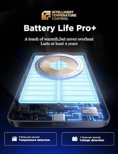 LISEN 0.5‘’ Ultra Slim MagSafe Portable Charger,10000mAh Wireless Card Slim MagSafe Battery Pack iPhone 17 Air Accessories,Magnetic Power Bank for iPhone 17 Pro Max Plus Air/16/15/14/13/12，Obsidian - Image 6