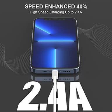 2pack 10ft iPhone Charger, [Apple MFi Certified] Long iPhone Charger Cord 10 ft, Apple Lightning to USB Cable, 10 Foot Fast Charging Cords for iPhone Charger 14/13/12/11/13 Pro/13 Max/X/XS/XR/XS - Image 3