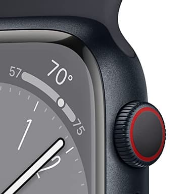 Apple Watch Series 8 (GPS + Cellular, 45mm) - Midnight Aluminum Case with M/L Midnight Sport Band (Renewed Premium) - Image 3