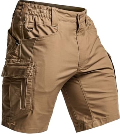 CQR Men's Flex Casual Cargo Shorts, Lightweight Water Resistant Golf Shorts, Stretch Tactical Work Shorts with Multi-Pocket, Tac Cougar, 32W x 10L - Image 9