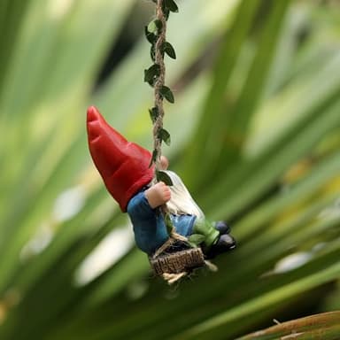 WSHMZYHOME Garden Gnome on Swing Statue Decoration Figurine Ornament for Indoor Outdoor Home Patio Yard Lawn,Gift for Mom - Image 5