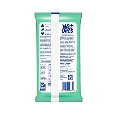 Wet Ones Sensitive Skin Hands and Face Wipes, 20 Count Travel Pack (Pack of 10) - Image 6