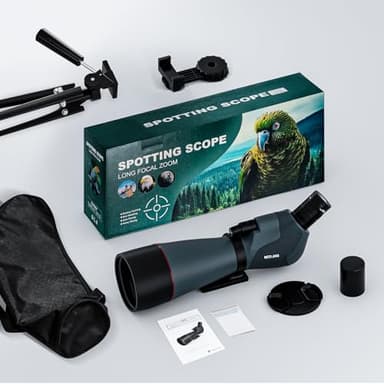 25-75x70 Spotting Scope - Spotter Scopes with Tripod Phone Adapter Waterproof HD Scope for Bird Watching Wildlife Scenery - Image 8