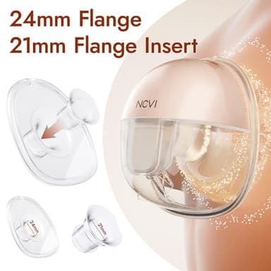 NCVI Hands Free Wearable Breast Pump, Lightweight Breastfeeding Pump, Portable Electric Pump with 4 Modes & 9 Levels, Strong Suction Rechargeable Milk Pump, 21/24mm Flanges, 2 Pack - Image 5
