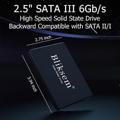 Bliksem SSD 256GB SATA III 6Gb/s Internal Solid State Drive 2.5″ 7mm(0.28″) 3D NAND TLC Chip Up to 550 Mb/s for Laptop and Pc KD650 (Black 256GB) - Image 9