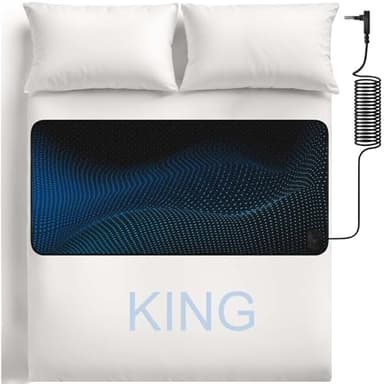 Grounding Mat for Bed, Grounding Pad for Sleeping, Tear-Resistant PU Leather Grounding Mattress with Cord (27"x76", King, Charcoal) - Image 1