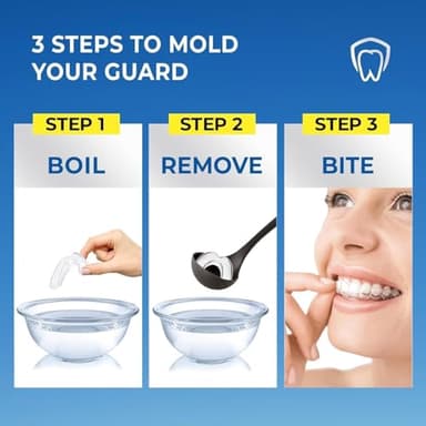 Mouth Guard for Grinding Teeth at Night: Moldable Dental Guard for Sleeping - Nighttime Protection for Teeth with Cleaning Tablets - Image 4