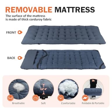 ATORPOK Camping Cot for Adults with Cushion Comfortable, Portable Folding Bed for Sleeping Supports 450 lbs (Blue) - Image 5