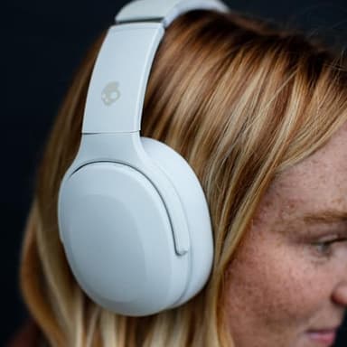 Skullcandy Crusher Evo Wireless Bluetooth Headphones with Extra USB-C Charging Cable, Multi-Sensory Bass, Noise Isolating Over-Ear Fit, 40 Hours Battery, Microphone for iPhone Android - Bone - Image 6