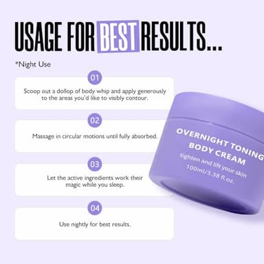 Sea-Maid Overnight Toning Body Firming Cream, Anti Wrinkle Moisturizing Toning Whip, Smooth & Tight Skin, Help Reduce Fine Lines & Wrinkles for All Skin Types - Image 7