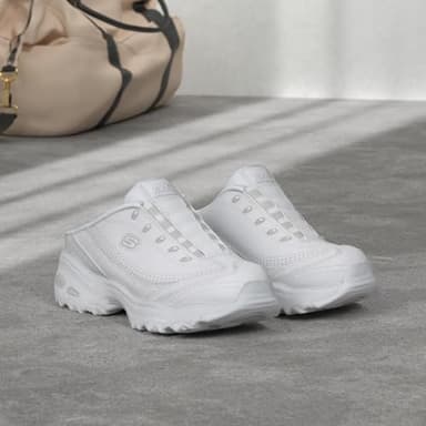 Skechers womens D'lites - Bright Sky fashion sneakers, White, 7.5 US - Image 2