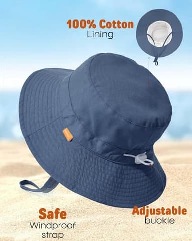 FURTALK Baby Sun Hat Toddler Boys Girls Bucket Hat for Kids 0-5 Years UPF 50+ Sun Protective Child Summer Beach Hats - Image 2
