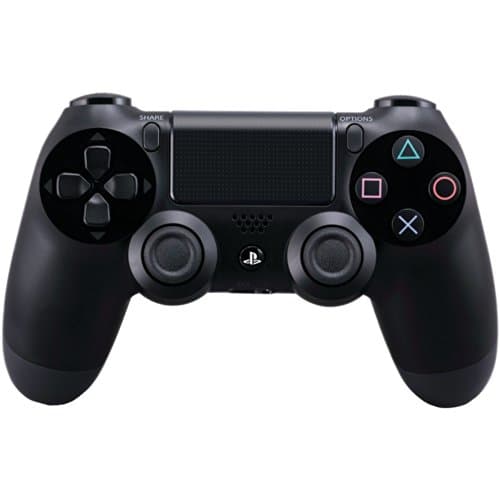 DualShock 4 Wireless Controller for PlayStation 4 - Jet Black (Renewed) - Image 1