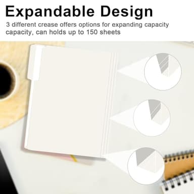 File Folder, RAZCC 150 Pack 1/3 Cut Tab File Folders Letter Size, Folders for Dcouments, Folders with Tab Great for Organizing and Easy File Storage, White - Image 5