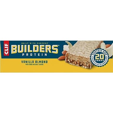 CLIF BUILDERS Protein Bars - Vanilla Almond Flavor - 20g Plant Based Protein - Gluten Free - Non-GMO - Low Glycemic - No Artificial Sweeteners - 2.4 oz. (12 Pack) - Image 15