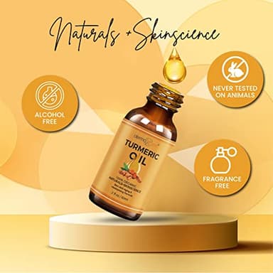 DERMAXGEN Organic Turmeric Oil for Skin Lightening – Turmeric Face Oil for Dark Spots, Anti-Aging & Hydrating Dry Skin – Glow Moisturizer for Face, Neck & Eyes (2 FL OZ / 60 ML) - Image 5