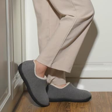 ULTRAIDEAS Women's Indoor Loafer House Slippers with Memory Foam, Ladies Warm Closed Back House Shoes with Non-Slip Outdoor Rubber Sole（Grey，size 9） - Image 7
