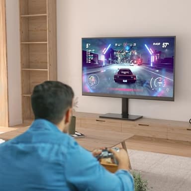 XINLEI Universal Swivel TV Stand Base Table Top TV Stand for 32-75 Inch TVs 60 Degree Swivel, 12 Height Adjustable Monitor Mount Stand, Max VESA 600x400mm,Holds up to 99lbs TS204 - Image 7