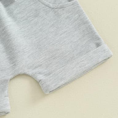 Toddler Baby Boy Summer Outfit Short Sleeve Letter Print T Shirt Top and Casual Shorts Set Cute Infant Newborn Clothes (Blue Handsome Trouble, 12-18 Months) - Image 7