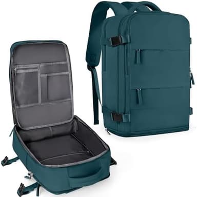 coowoz Travel Backpack For Women Men,Carry On Backpack,Hiking Backpack Waterproof Outdoor Sports Rucksack Casual Daypack Travel Essentials(Peacock Blue - Image 3