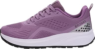 BRONAX Womens Wide Tennis Shoes Road Running Jogging Fitness Size 8w Athletics Sports Breathable Mesh Gym Sneakers Zapatos Deportivos De Mujer Pregnant Swollen Purple 39 - Image 4