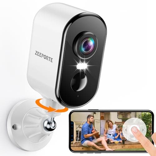 2K Security Cameras Wireless Outdoor, Pan Rotating 360° Battery Powered WiFi Camera with AI Motion Detection, Color Night Vision, Spotlight, Siren, 2-Way Talk, Waterproof, SD/Cloud Storage - Image 1