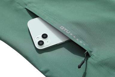 DECKTIN Women's Waterproof Raincoat Lightweight Rain Jacket Detachable Hood Travel Outdoor Olive XL - Image 5