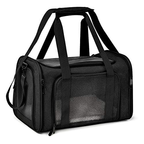Henkelion Cat Carriers Dog Carrier Pet Carrier for Small / Medium Cats Dogs Puppies (Up To 15lbs), TSA Airline Approved Small Dog Carrier Soft Sided, Collapsible Waterproof Travel Puppy Carrier -Black - Image 1