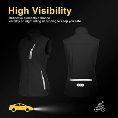 33,000ft Women's Lightweight Running Vest Outerwear with Pockets, Windproof Sleeveless Jacket for Golf Hiking Travel - Image 4