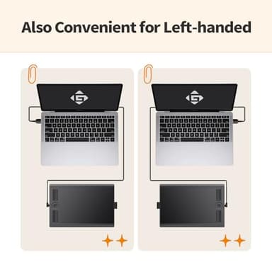 GAOMON M10K Drawing Tablet, 10x6 inch Large Graphics Tablet with Touch Ring, 8192 Levels Battery-Free Stylus, 10 Hot Keys, Art Tablet for Design, Writing, Editing, Work with Mac, Windows, Android - Image 6