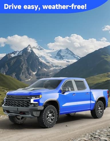 Breejoy in-Channel Rain Guards Fit for Truck Chevy Silverado 1500/GMC Sierra 1500 2019-2025 Crew Cab Window Rain Guards Visors Vent Visors Window Deflector Vent Shades Car Accessories -4 pcs - Image 2