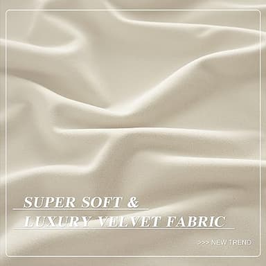 MUMFAS Velvet Curtains 120 Inches Long Floor to Ceiling Backdrop Extra Long Tall Curtains Drapery for Living Room, Ivory/Off White, Back Tab Rod Pocket 52 by 120 Inches Long 10 FT/Feet Length - Image 6