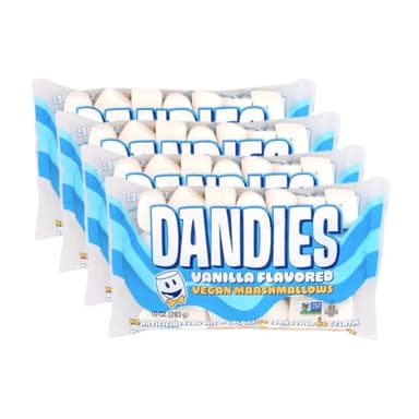 Dandies Vegan Marshmallows, No Artificial Flavorings, Food Dyes, Corn Syrup, or Gelatin, Perfect for Roasting, S’mores, or Snacking (4 Pack, 10 oz) - Image 1