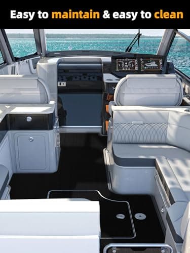 FOCEAN Boat Flooring EVA Foam Boat Decking Marine Flooring Brushed Texture Marine Mats for Boats Yacht Kayak RV 94.5"x47.2", Black - Image 5