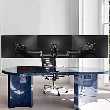 Pholiten Triple Monitor Desk Mount,Triple Gas Spring Monitor Arm for 17-32 inch LCD Computer Screens,Holds up to 22lb,Swivel, Tilt, Rotation, Clamp & Grommet Kit - Image 6